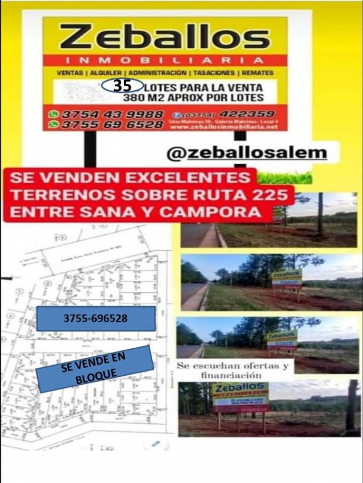 VENDO 35 LOTES EN BLOCK !