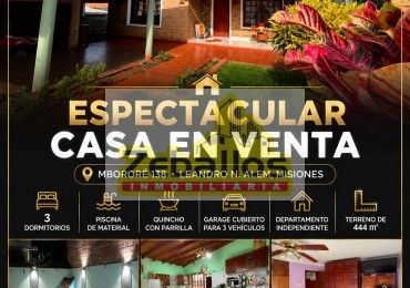 ¡EN VENTA! ESPECTACULAR CASA DE 444 M² CON TODO LO QUE SOÑASTE